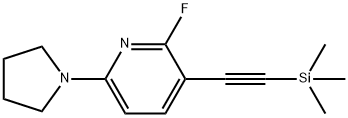 2-Fluoro-6-(pyrrolidin-1-yl)-3-((trimethylsilyl)-ethynyl)pyridine