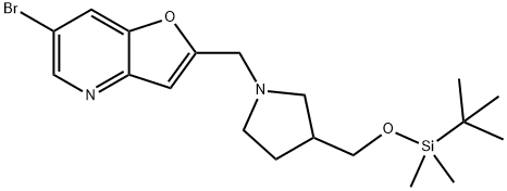 6-Bromo-2-((3-((tert-butyldimethylsilyloxy)methyl)pyrrolidin-1-yl)methyl)furo[3,2-b]pyridine
