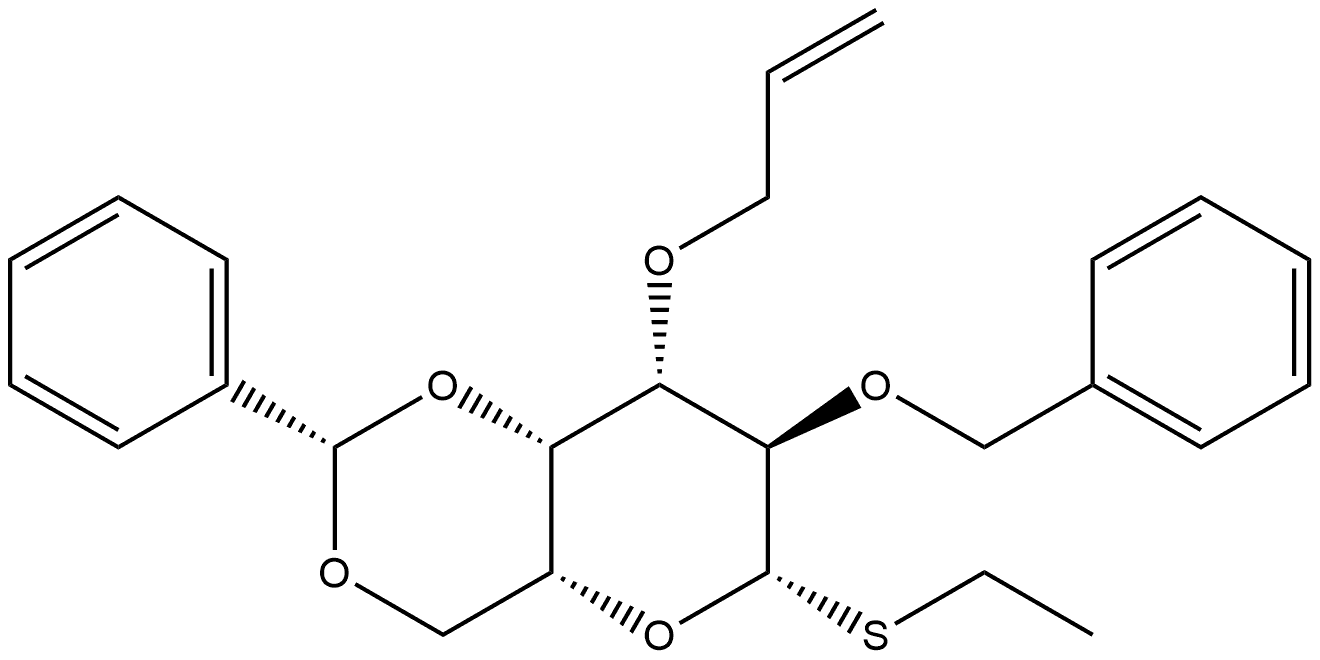 3-O-烯丙基-2-O-苄基-4,6-O-亚苄基-1-硫代-Β-D-吡喃半乳糖苷乙酯
