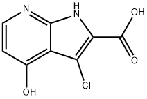 1H-Pyrrolo[2,3-b]pyridine-2-carboxylic acid, 3-chloro-4-hydroxy-