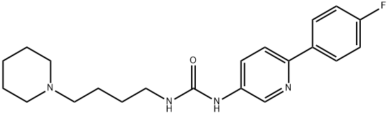 Urea, N-[6-(4-fluorophenyl)-3-pyridinyl]-N'-[4-(1-piperidinyl)butyl]-