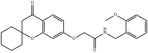 N-(2-methoxybenzyl)-2-[(4-oxo-3,4-dihydrospiro[chromene-2,1'-cyclohexan]-7-yl)oxy]acetamide