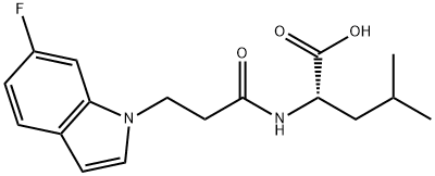N-[3-(6-fluoro-1H-indol-1-yl)propanoyl]-L-leucine