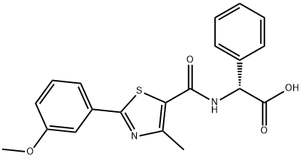 (2R)-({[2-(3-methoxyphenyl)-4-methyl-1,3-thiazol-5-yl]carbonyl}amino)(phenyl)ethanoic acid