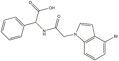 (2R)-{[(4-bromo-1H-indol-1-yl)acetyl]amino}(phenyl)ethanoic acid