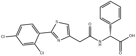 (2R)-({[2-(2,4-dichlorophenyl)-1,3-thiazol-4-yl]acetyl}amino)(phenyl)ethanoic acid