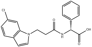 (2R)-{[3-(6-chloro-1H-indol-1-yl)propanoyl]amino}(phenyl)ethanoic acid
