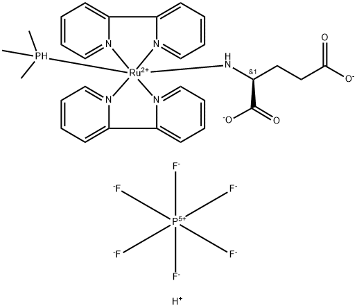 (bis(2,2'-Bipyridine-N,N')trimethylphosphine)-(S)-1-aminopropane-1,3-dicarboxylicacidruthenium(2+)complexsodiumhexafluorophosphatesalt