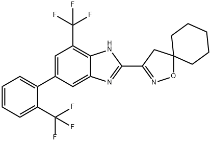 3-[7-(TRIFLUOROMETHYL)-5-[2-(TRIFLUOROMETHYL)PHENYL]-1H-BENZIMIDAZOL-2-YL]-1-OXA-2-AZASPIRO[4.5]DEC-2-ENE