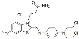 3-(3-amino-3-oxopropyl)-2-[[4-[bis(2-chloroethyl)amino]phenyl]azo]-6-methoxybenzothiazolium chloride