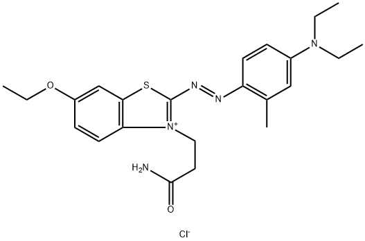 3-(3-amino-3-oxopropyl)-2-[[4-(diethylamino)-m-tolyl]azo]-6-methylbenzothiazolium chloride