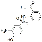 Benzoic acid, 2-[[(3-amino-4-hydroxyphenyl)sulfonyl]amino]-, diazotized, coupled with 2-ethoxyethyl (7-hydroxy-1-naphthalenyl)carbamate