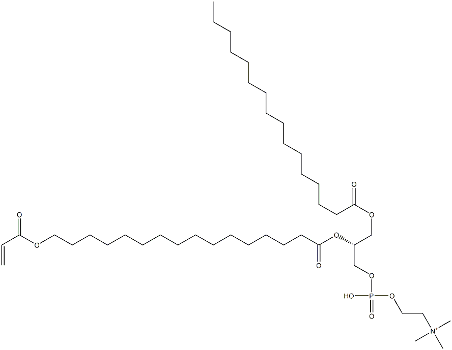 1-PALMITOYL-2-[16-(ACRYLOYLOXY)PALMITOYL]-SN-GLYCERO-3-PHOSPHORYLCHOLINE;16:0-16:0(ACRYLATE) PC