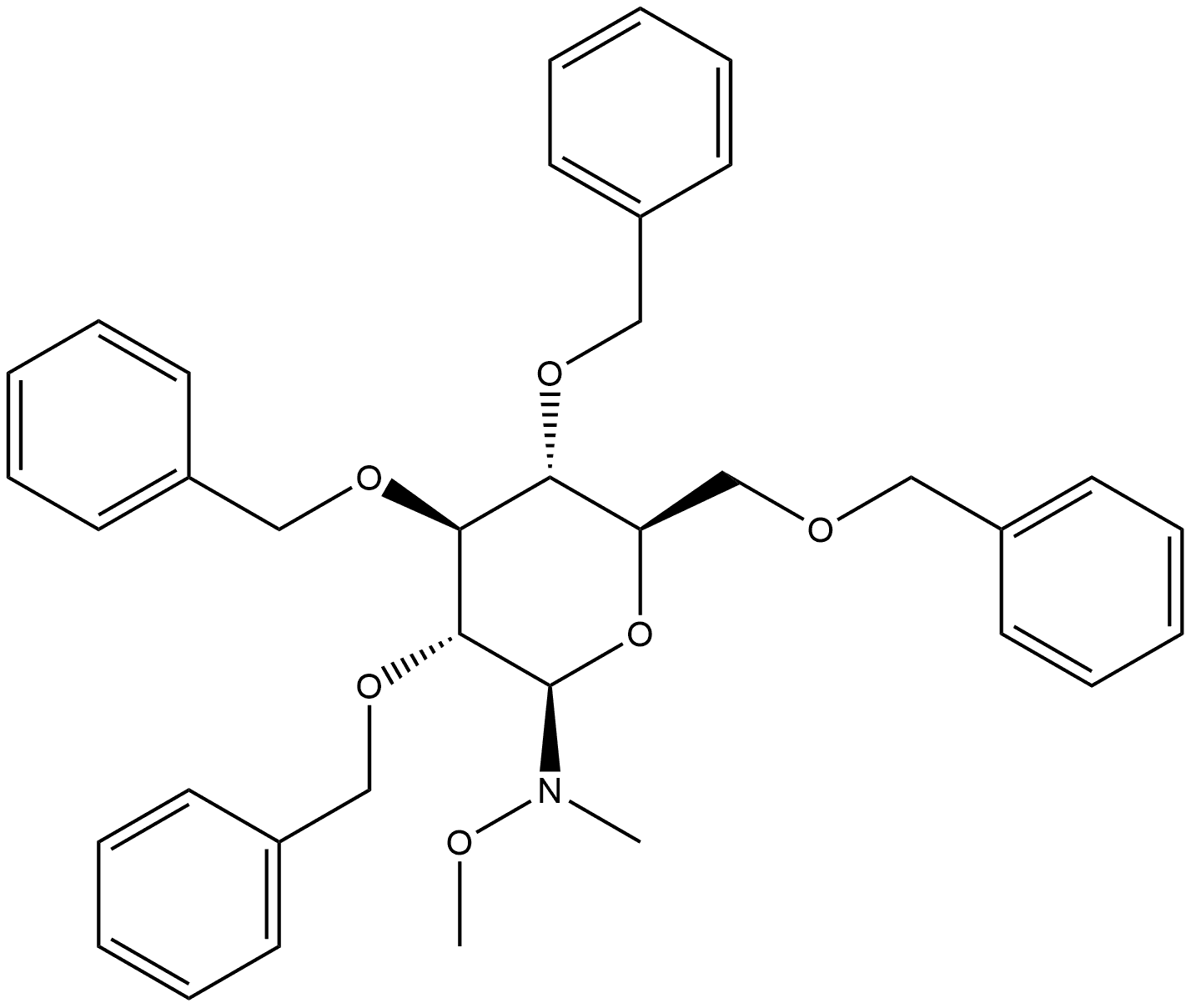 N-Methoxy-N-methyl-2,3,4,6-tetrakis-O-(phenylmethyl)-β-D-glucopyranosylamine