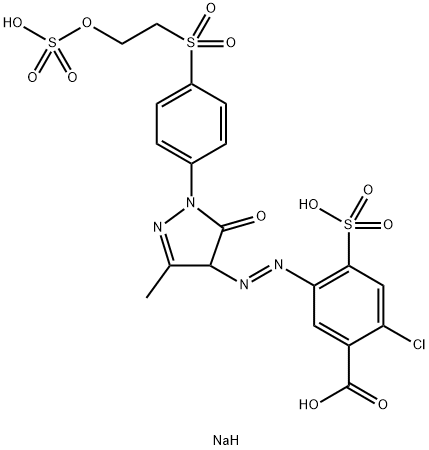 trisodium 2-chloro-5-[[4,5-dihydro-3-methyl-5-oxo-1-[4-[[2-(sulphonatooxy)ethyl]sulphonyl]phenyl]-1H-pyrazol-4-yl]azo]-4-sulphonatobenzoate