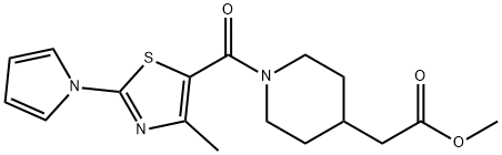 methyl (1-{[4-methyl-2-(1H-pyrrol-1-yl)-1,3-thiazol-5-yl]carbonyl}piperidin-4-yl)acetate