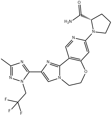 (S)-1-(2-(3-Methyl-1-(2,2,2-trifluoroethyl)-1H-1,2,4-triazol-5-yl)-5,6-dihydroiMidazo[1,2-d]pyrido[3,4-f][1,4]oxazepin-9-yl)pyrrolidine-2-carboxaMide