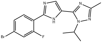 5-(2-(4-溴-2-氟苯基)-1H-咪唑-4-基)-1-异丙基-3-甲基-1H-1,2,4-三唑
