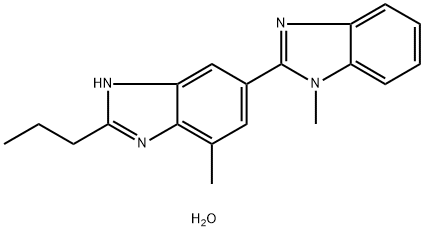 1,7′-Dimethyl-2′-propyl-2,5′-bi-1H-benzimidazole monohydrate