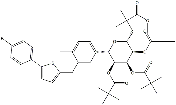 (1S)-1,5-脱水-1-C-[3-[[5-(4-氟苯基)-2-噻吩基]甲基]-4-甲基苯基]-D-山梨糖醇 2,3,4,6-四(2,2-二甲基丙酸酯)