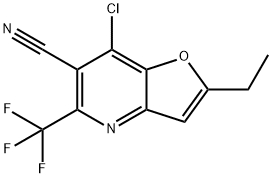 7-chloro-2-ethyl-5-(trifluoroMethyl)furo[3,2-b]pyridine-6-carbonitrile