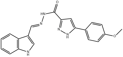 (E)-N-((1H-indol-3-yl)methylene)-3-(4-methoxyphenyl)-1H-pyrazole-5-carbohydrazide
