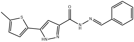 3-(5-methylthiophen-2-yl)-N'-[(E)-phenylmethylidene]-1H-pyrazole-5-carbohydrazide