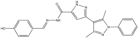 N'-[(E)-(4-hydroxyphenyl)methylidene]-3',5'-dimethyl-1'-phenyl-1H,1'H-3,4'-bipyrazole-5-carbohydrazide