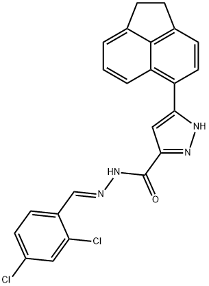 (E)-N-(2,4-dichlorobenzylidene)-3-(1,2-dihydroacenaphthylen-5-yl)-1H-pyrazole-5-carbohydrazide