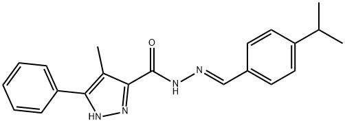 (E)-N-(4-isopropylbenzylidene)-4-methyl-3-phenyl-1H-pyrazole-5-carbohydrazide