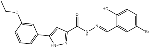 (E)-N-(5-bromo-2-hydroxybenzylidene)-3-(3-ethoxyphenyl)-1H-pyrazole-5-carbohydrazide
