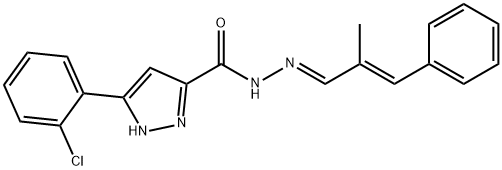 3-(2-chlorophenyl)-N-((1E,2E)-2-methyl-3-phenylallylidene)-1H-pyrazole-5-carbohydrazide