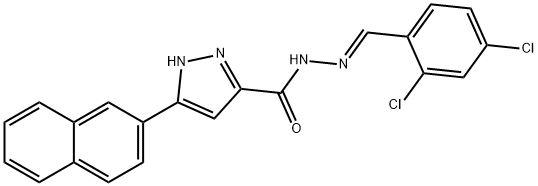 (E)-N-(2,4-dichlorobenzylidene)-3-(naphthalen-2-yl)-1H-pyrazole-5-carbohydrazide