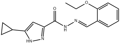 (E)-3-cyclopropyl-N-(2-ethoxybenzylidene)-1H-pyrazole-5-carbohydrazide