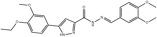 (E)-N-(3,4-dimethoxybenzylidene)-3-(4-ethoxy-3-methoxyphenyl)-1H-pyrazole-5-carbohydrazide