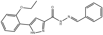 (E)-N-benzylidene-3-(2-ethoxyphenyl)-1H-pyrazole-5-carbohydrazide