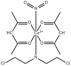nitro-bis(2,4-pentanedionato)(bis(2-chloroethyl)amine)cobalt(III)