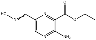 Pyrazinecarboxylic acid, 3-amino-6-[(hydroxyimino)methyl]-, ethyl ester (9CI)