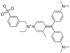 N-Ethyl-N-[4-[bis[4-(dimethylamino)phenyl]methylene]-3-methyl-2,5-cyclohexadien-1-ylidene]-3-sulfonatobenzenemethanaminium