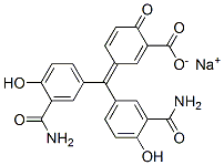 3-[Bis(3-carbamoyl-4-hydroxyphenyl)methylene]-6-oxo-1,4-cyclohexadiene-1-carboxylic acid sodium salt