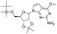 2-Amino-4-methoxyl-7-(2,3-O-isopropylidene-5-O-tert-butyldimethylsilyl--D-ribofuranosyl)pyrrolo[2,3-d]pyrimidine
