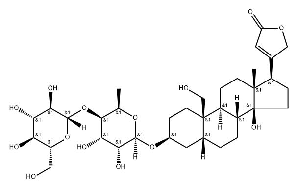 3β-[6-Deoxy-4-O-(β-D-glucopyranosyl)-β-D-glucopyranosyloxy]-14,19-dihydroxy-5β-card-20(22)-enolide
