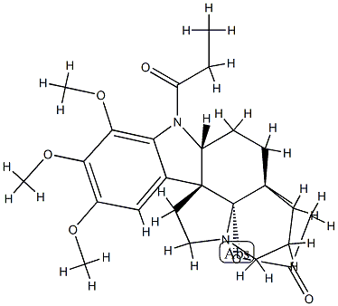 19-Hydroxy-15,16,17-trimethoxy-1-(1-oxopropyl)aspidospermidin-21-oic acid γ-lactone