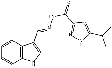 (E)-N-((1H-indol-3-yl)methylene)-3-isopropyl-1H-pyrazole-5-carbohydrazide