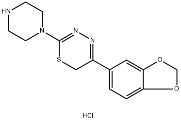 5-(1,3-BENZODIOXOL-5-YL)-2-PIPERAZIN-1-YL-6H-1,3,4-THIADIAZINE DIHYDROCHLORIDE