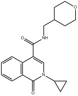 2-cyclopropyl-1-oxo-N-(tetrahydro-2H-pyran-4-ylmethyl)-1,2-dihydroisoquinoline-4-carboxamide