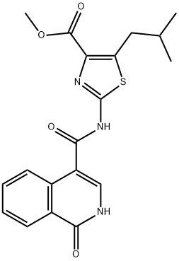 methyl 2-{[(1-hydroxyisoquinolin-4-yl)carbonyl]amino}-5-(2-methylpropyl)-1,3-thiazole-4-carboxylate