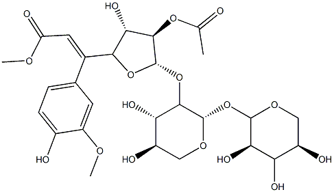 O-(2-O-acetyl-5-O-(feruloyl)-alpha-arabinofuranosyl)-(1-3)-O-beta-xylopyranosyl-(1-4)-xylopyranose
