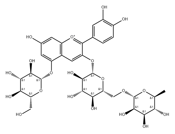 Cyanidin 3-O-rutinoside 5-O-beta-D-glucoside