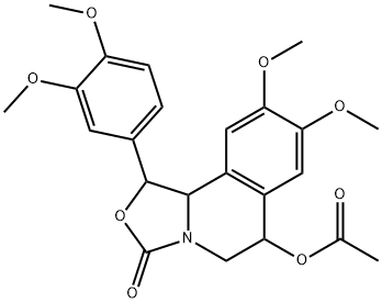 3H-Oxazolo[4,3-a]isoquinolin-3-one,  6-(acetyloxy)-1-(3,4-dimethoxyphenyl)-1,5,6,10b-tetrahydro-8,9-dimethoxy-